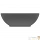 Vasque de Salle de Bain Ovale. Gris Anthracite Mat. Lavabo moderne SANS Mitigeur