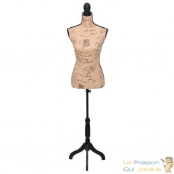 Buste de Couture Marron. Mannequin Femme. Idéal pour la couutre mais aussi pour la décoration intérieure