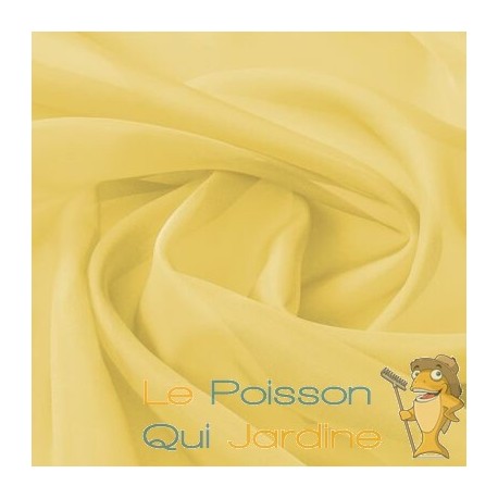 20m de Tissu Jaune Transparent pour Rideaux et Autres Décorations