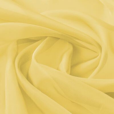 20m de Tissu Jaune Transparent pour Rideaux et Autres Décorations