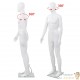 Mannequin Homme Blanc Brillant. Idéal pour la couture, magasins de vêtements, décoration intérieure