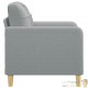 Fauteuil de Salon en Tissu Gris Clair. Avec Pied en bois. Confort et qualité