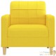 Fauteuil de Salon en Tissu Jaune. Avec Pied en bois. Confort et qualité