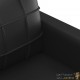 Canapé ou Sofa 2 Places 120 cm Similicuir Noir. Avec Pied en bois. Confort et qualité