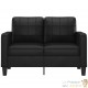 Canapé ou Sofa 2 Places 120 cm Similicuir Noir. Avec Pied en bois. Confort et qualité