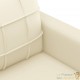 Canapé ou Sofa 2 Places 120 cm Similicuir Crème. Avec Pied en bois. Confort et qualité