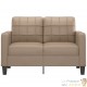 Canapé ou Sofa 2 Places 120 cm Similicuir Beige. Avec Pied en bois. Confort et qualité