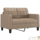Canapé ou Sofa 2 Places 120 cm Similicuir Beige. Avec Pied en bois. Confort et qualité