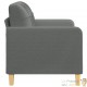 Canapé ou Sofa 2 Places 120 cm Tissu Gris Foncé. Avec Pied en bois. Confort et qualité