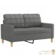Canapé ou Sofa 2 Places 120 cm Tissu Gris Foncé. Avec Pied en bois. Confort et qualité