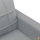 Canapé ou Sofa 2 Places 120 cm Tissu Gris Clair. Avec Pied en bois. Confort et qualité