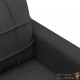 Canapé ou Sofa 2 Places 120 cm Tissu Noir. Avec Pied en bois. Confort et qualité