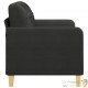 Canapé ou Sofa 2 Places 120 cm Tissu Noir. Avec Pied en bois. Confort et qualité