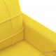 Canapé ou Sofa 2 Places 120 cm Tissu Jaune. Avec Pied en bois. Confort et qualité