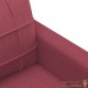 Canapé ou Sofa 2 Places 120 cm Tissu Bordeaux. Avec Pied en bois. Confort et qualité