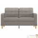 Canapé ou Sofa 2 Places 140 cm Tissu Beige. Avec Pied en bois. Confort et qualité