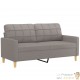 Canapé ou Sofa 2 Places 140 cm Tissu Beige. Avec Pied en bois. Confort et qualité