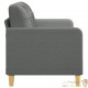 Canapé ou Sofa 2 Places 140 cm Tissu Gris Foncé. Avec Pied en bois. Confort et qualité