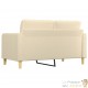 Canapé ou Sofa 2 Places 140 cm Tissu Crème. Avec Pied en bois. Confort et qualité