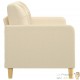 Canapé ou Sofa 2 Places 140 cm Tissu Crème. Avec Pied en bois. Confort et qualité