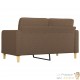 Canapé ou Sofa 2 Places 140 cm Tissu Marron. Avec Pied en bois. Confort et qualité
