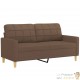Canapé ou Sofa 2 Places 140 cm Tissu Marron. Avec Pied en bois. Confort et qualité
