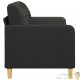 Canapé ou Sofa 2 Places 140 cm Tissu Noir. Avec Pied en bois. Confort et qualité