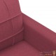 Canapé ou Sofa 2 Places 140 cm Tissu Bordeaux. Avec Pied en bois. Confort et qualité