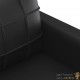 Canapé ou Sofa 2 Places 140 cm Simili Cuir Noir. Avec Pied en bois. Confort et qualité