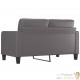 Canapé ou Sofa 2 Places 140 cm Simili Cuir Gris. Avec Pied en bois. Confort et qualité