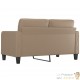 Canapé ou Sofa 2 Places 140 cm Simili Cuir Beige. Avec Pied en bois. Confort et qualité