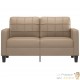 Canapé ou Sofa 2 Places 140 cm Simili Cuir Beige. Avec Pied en bois. Confort et qualité
