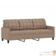 Canapé ou Sofa 3 Places 180 cm Simili Cuir Beige. Avec Pied en bois. Confort et qualité
