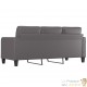Canapé ou Sofa 3 Places 180 cm Simili Cuir Gris. Avec Pied en bois. Confort et qualité