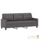 Canapé ou Sofa 3 Places 180 cm Simili Cuir Gris. Avec Pied en bois. Confort et qualité