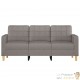 Canapé ou Sofa 3 Places 180 cm Tissu Beige. Avec Pied en bois. Confort et qualité