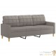 Canapé ou Sofa 3 Places 180 cm Tissu Beige. Avec Pied en bois. Confort et qualité