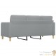 Canapé ou Sofa 3 Places 180 cm Tissu Gris. Avec Pied en bois. Confort et qualité