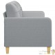 Canapé ou Sofa 3 Places 180 cm Tissu Gris. Avec Pied en bois. Confort et qualité