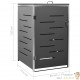 Cache Poubelle Moderne Gris Anthracite 115 cm de hauteur. Idéal container sur roulette