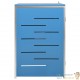Cache Poubelle Moderne Bleu 115 cm de hauteur. Idéal container sur roulette