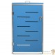 Cache Poubelle Moderne Bleu 115 cm de hauteur. Idéal container sur roulette