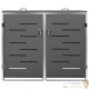 Cache 2 Poubelles Moderne Gris Anthracite 115 cm de hauteur. Idéal container sur roulette