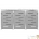 Cache 3 Poubelles Moderne Gris 115 cm de hauteur. Idéal container sur roulette