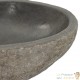 Lavabo Oval 38 cm en Pierre Naturelle : Élégance pour Votre Salle de Bains