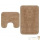 Tapis de salle de bain Marron + Tapis de WC - Toilettes