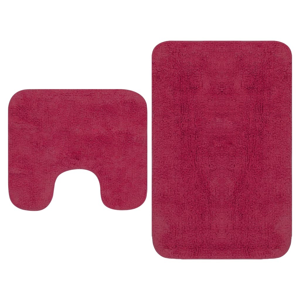 Tapis de salle de bain Rose + Tapis de WC - Toilettes