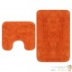 Tapis de salle de bain Orange + Tapis de WC - Toilettes