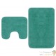 Tapis de salle de bain Turquoise + Tapis de WC - Toilettes