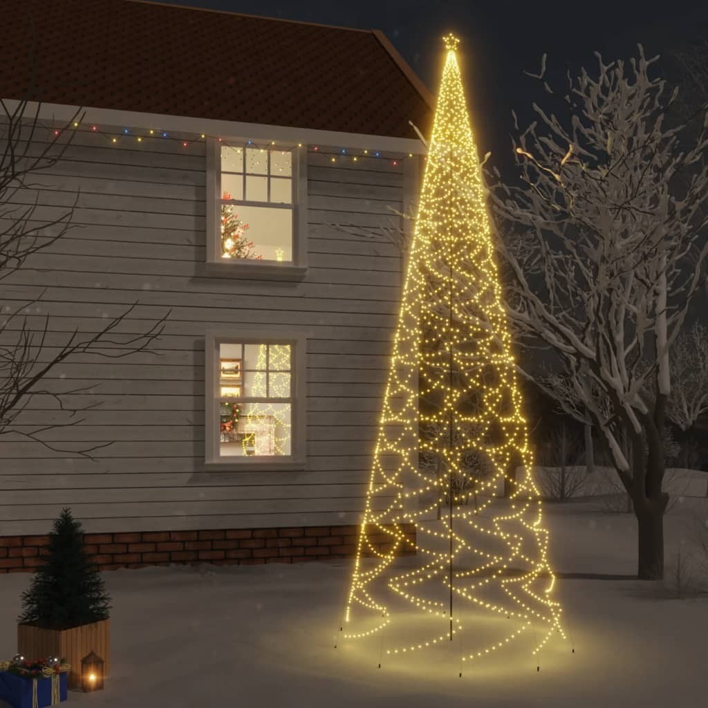 Sapin de Noël EN LED : 8m de haut 3000 LED Blanc Chaud